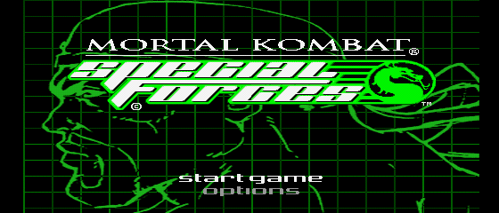 Mortal Kombat: Special Forces Title Screen